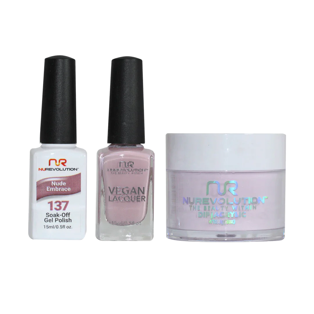 nail polish frame build-NuRevolution Trio set 137 Nude Embrace