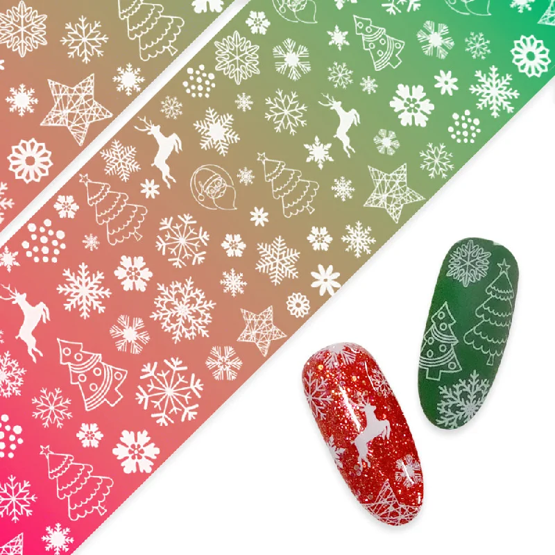 Nail art decoration hoop-Nail Art Foil Paper / Snowy Forest