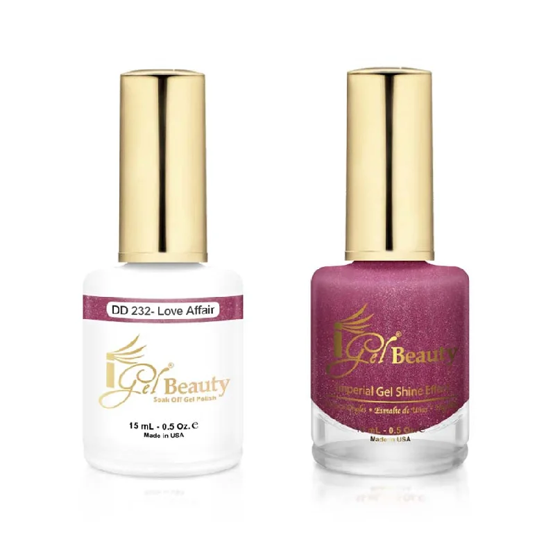 nail polish beach erode-iGel DD232 Gel Polish & Lacquer Duo (15ml) Love Affair