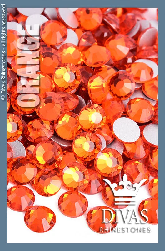 Nail rhinestone brisk looks-CRYSTAL RHINESTONES - 'Orange'