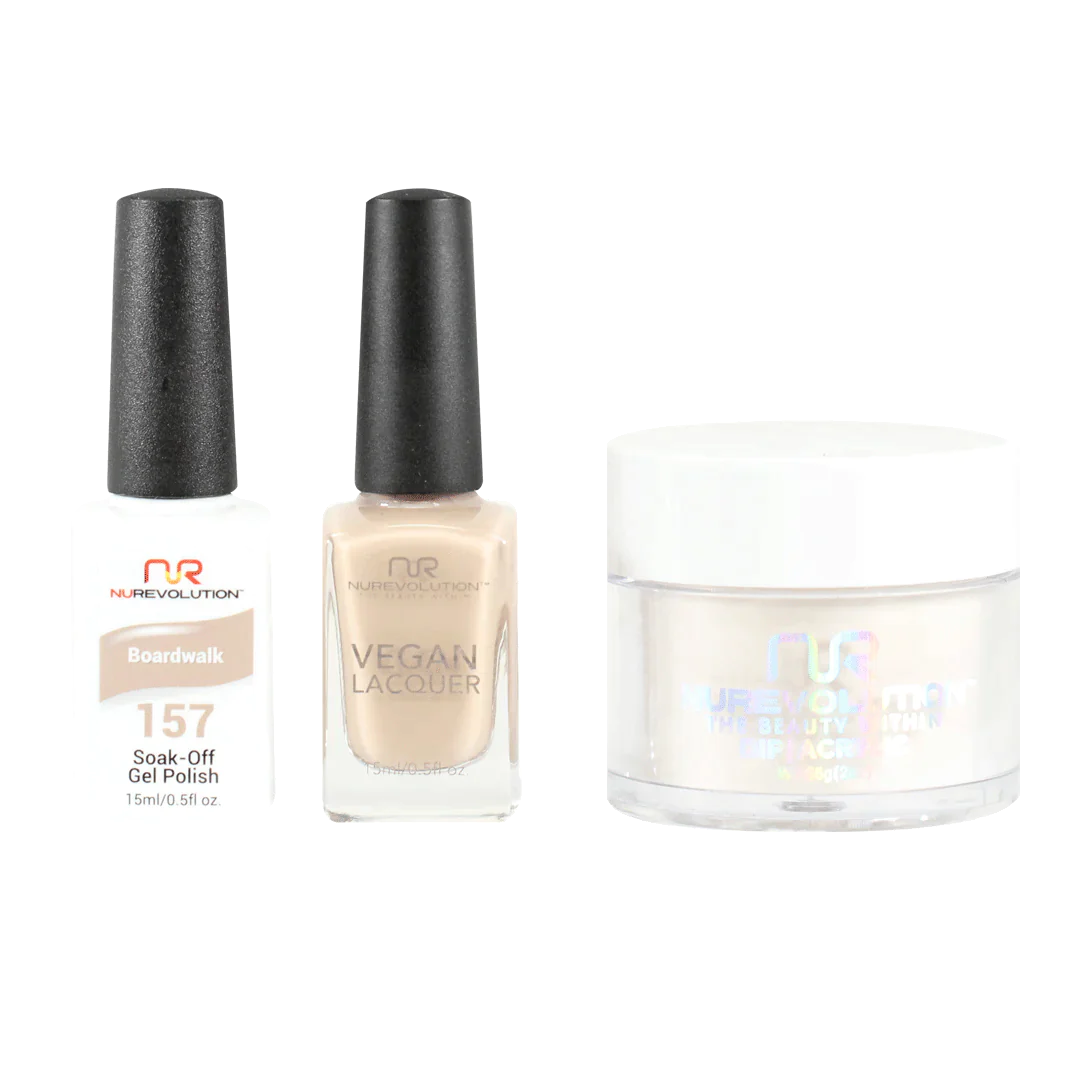 nail polish well bubble-NuRevolution Trio set 157 Boarkwalk