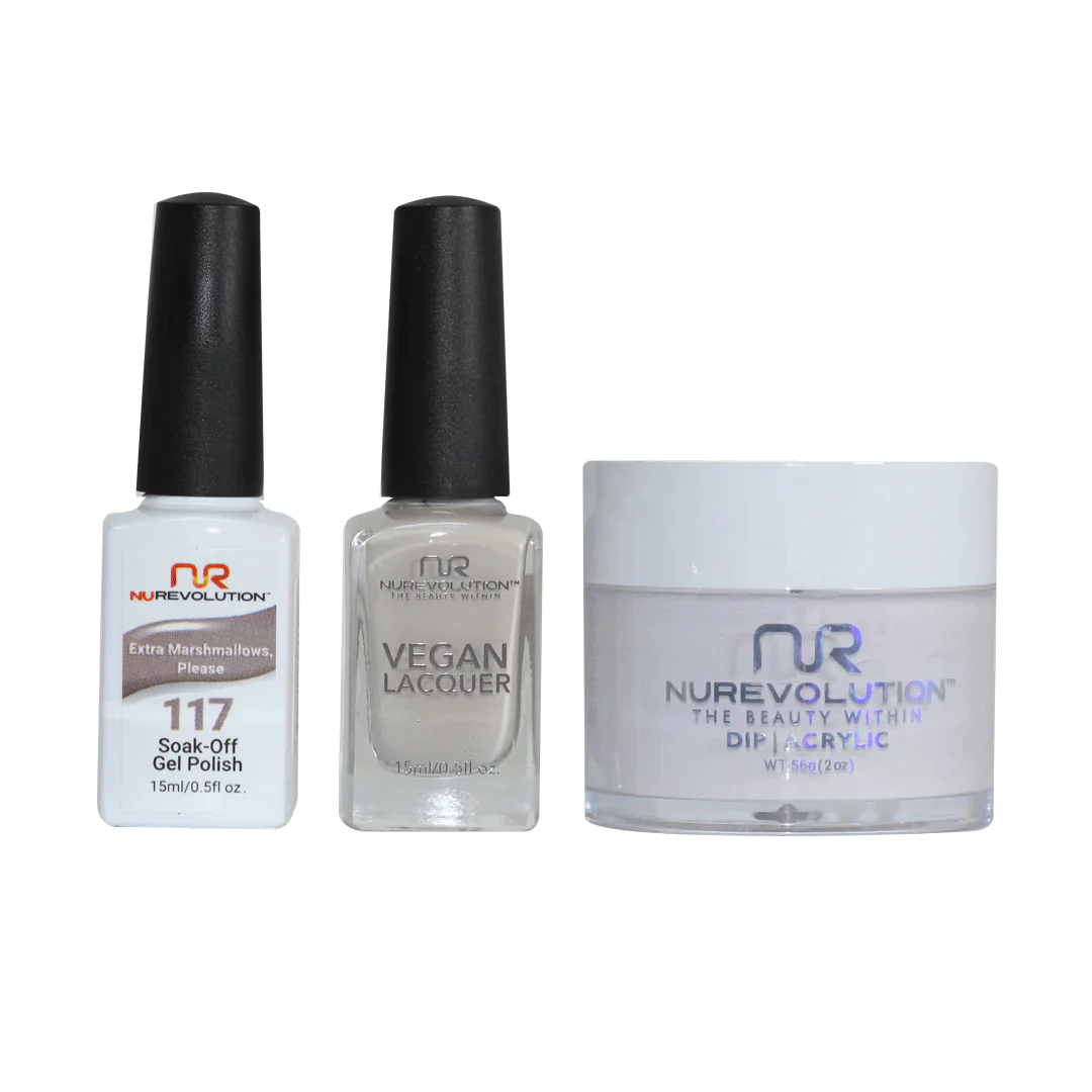 nail polish wind howl-NuRevolution Trio set 117 Extra Marshmallow, Please