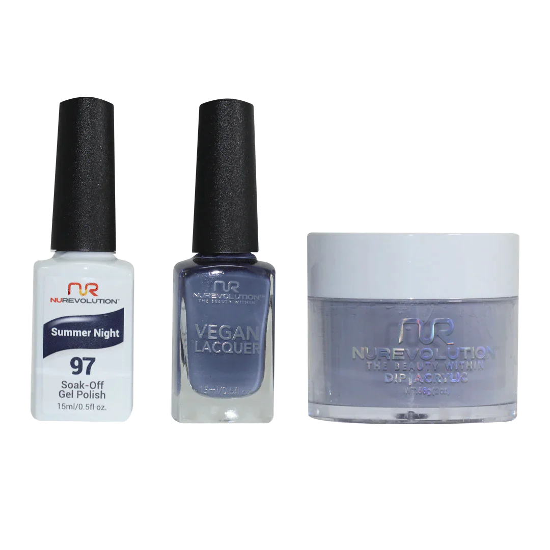 nail polish shadow dance-NuRevolution Trio set 097 Summer Night