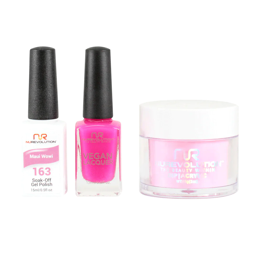 nail polish gravel shift-NuRevolution Trio set 163 Maui Wowi