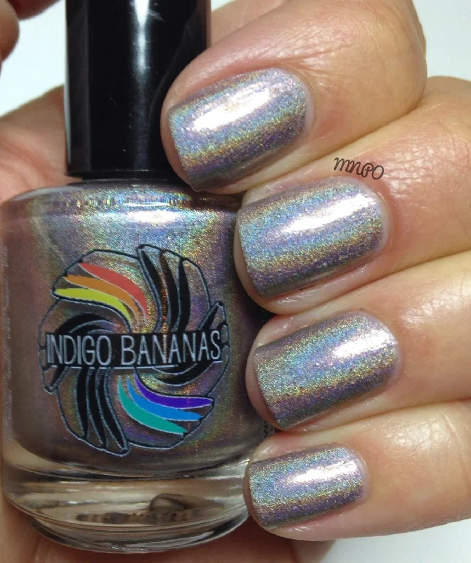 nail polish blind slat-With a Spoon In It - light brown linear holo with brown & gold shimmer DISCONTINUED