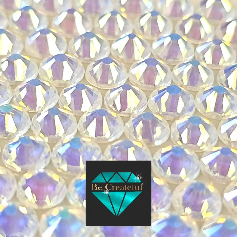 Nail rhinestone glide themes-FLATBACK Luminous Opal White Rhinestones