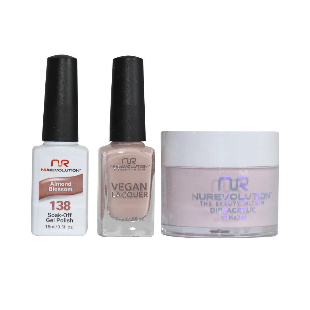 nail polish scaffold brace-NuRevolution Trio set 138 Almod Blossom