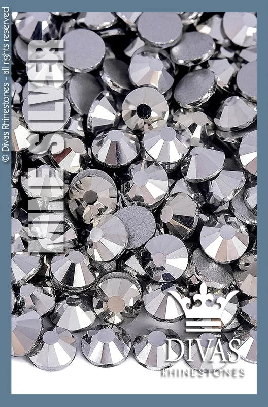 Nail rhinestone mist motifs-COATED RHINESTONES - 'Mine Silver'