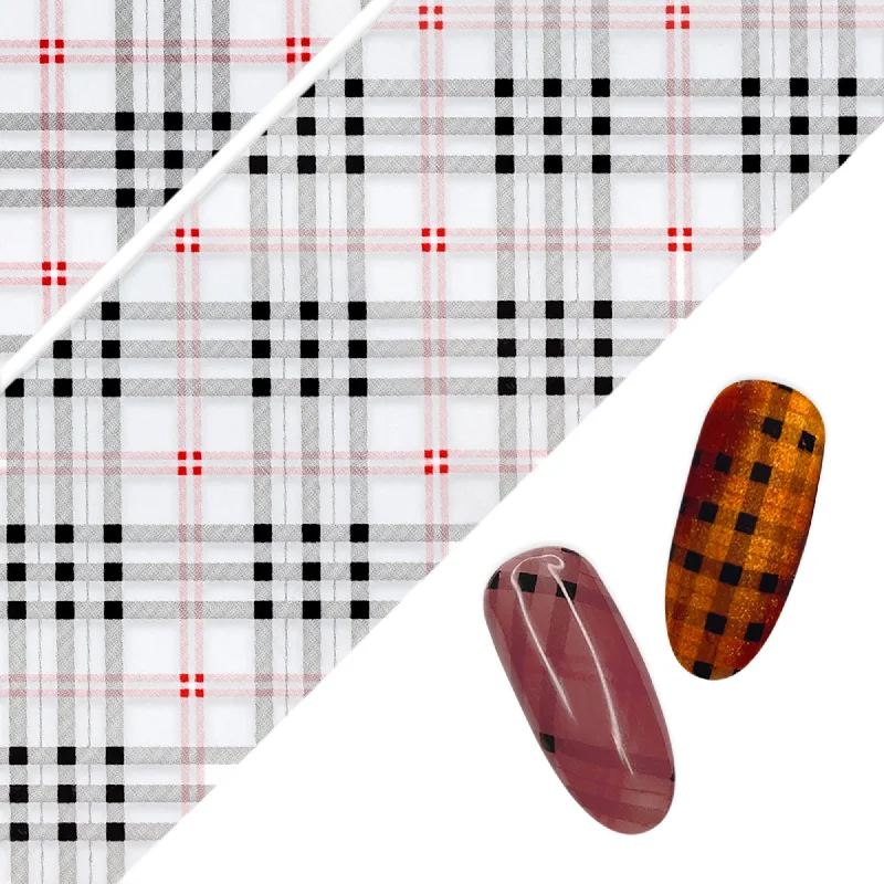 Nail art decoration key-Nail Art Foil Paper / Gingham Check Plaid