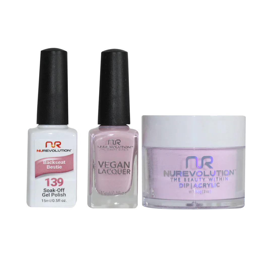 nail polish girder stretch-NuRevolution Trio set 139 Backseat Bestie