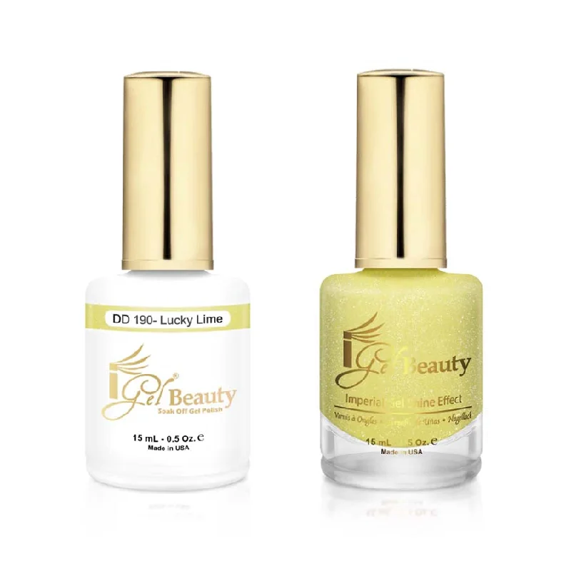 nail polish inlet drift-iGel DD190 Gel Polish & Lacquer Duo (15ml) Lucky Lime