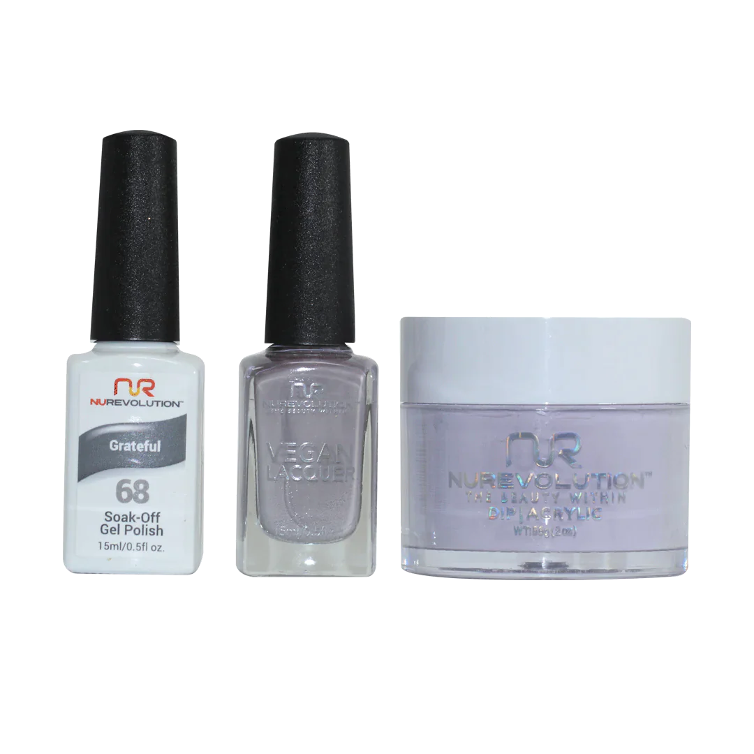 nail polish leaf rustle-NuRevolution Trio set 068 Grateful