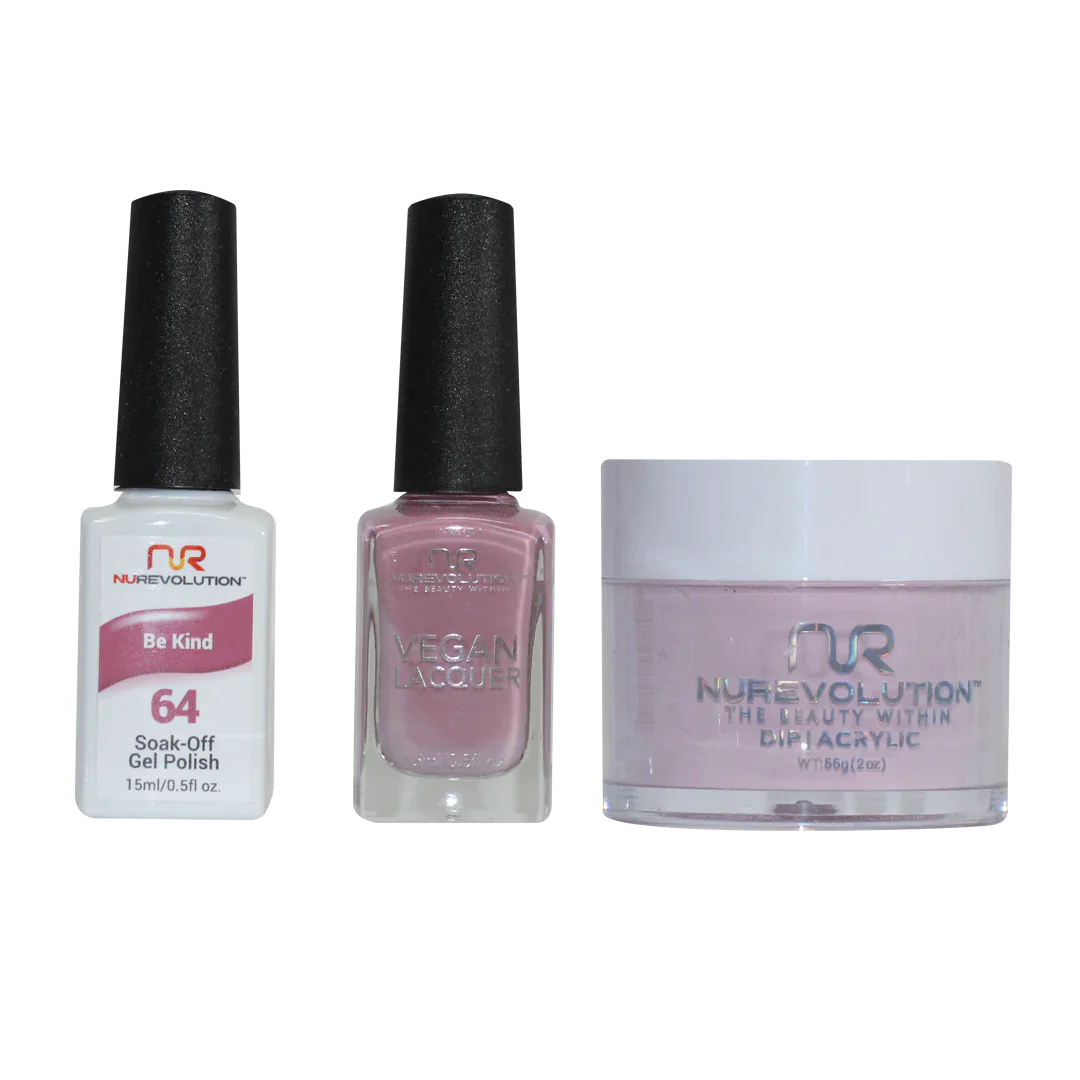 nail polish lawn sprawl-NuRevolution Trio set 064 Be Kind