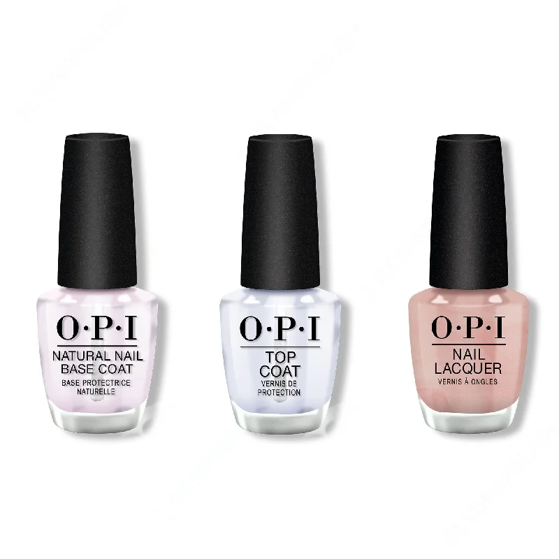 nail polish breeze sigh-OPI - Nail Lacquer Combo - Base, Top & Chiffon-d of You 0.5 oz - #NLSH3