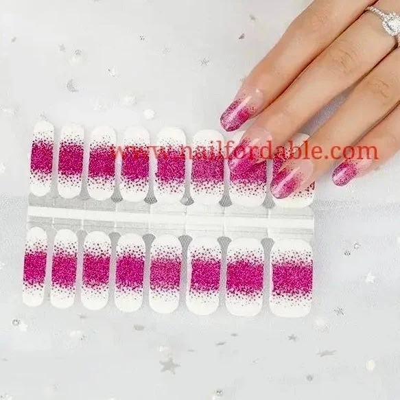 nail repair with strong-care-care-care kit-Fuchsia rain - french tips