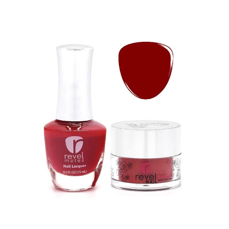 nail repair with light-protective gel-D241 Desire Red Crème Nail Polish + Dip Powder Set