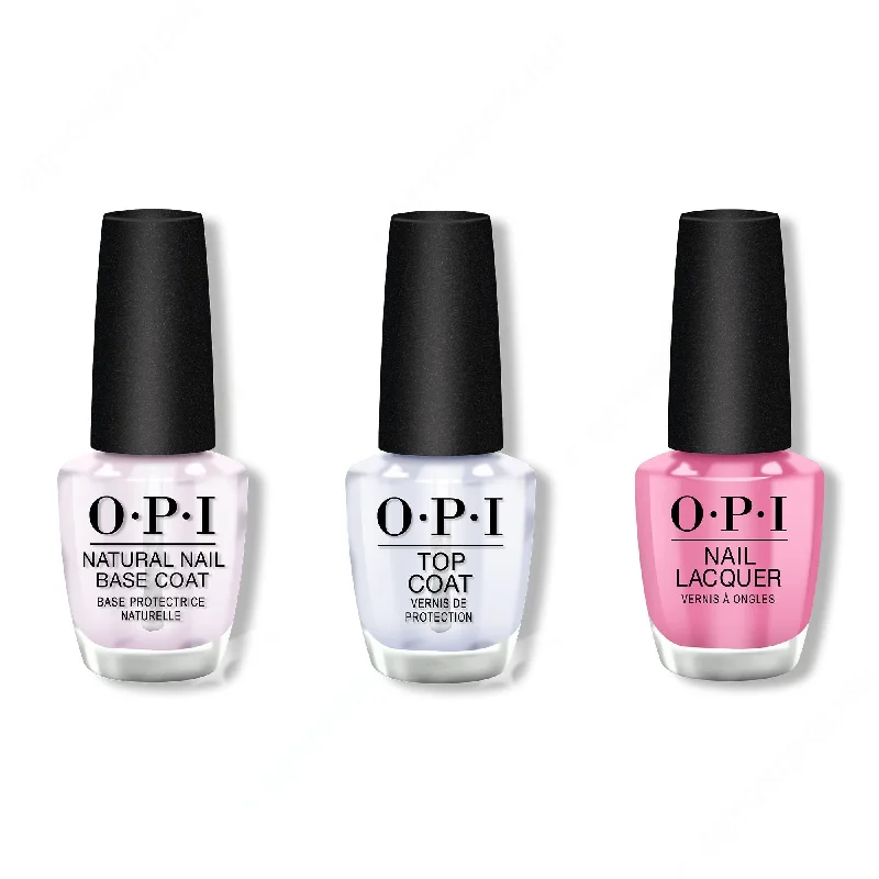 nail polish noon peak-OPI - Nail Lacquer Combo - Base, Top & Two-Timing the Zones 0.5 oz - #NLF80