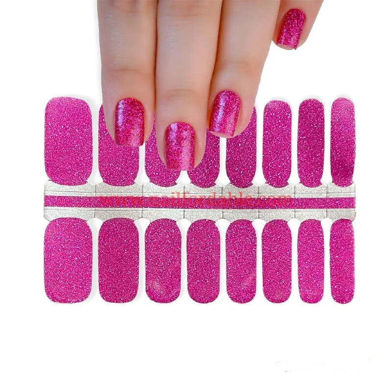 nail repair with strength-rich gel-Magenta (Glitter)