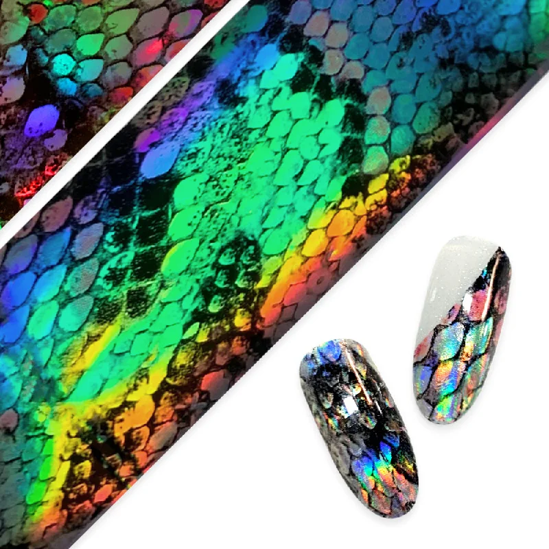 Nail art decoration box-Nail Art Foil Paper / Rainbow Snakeskin