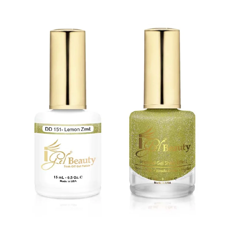 nail polish harbor cradle-iGel DD151 Gel Polish & Lacquer Duo (15ml) Lemon Zest