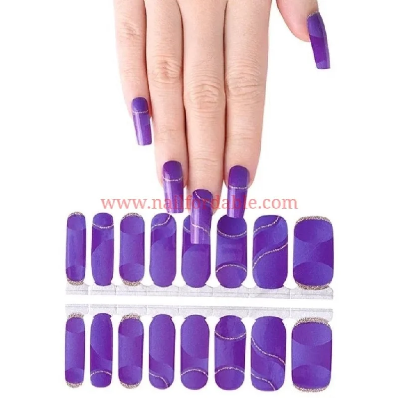 nail repair with progressive kit-Purple Marble 3D Illusion