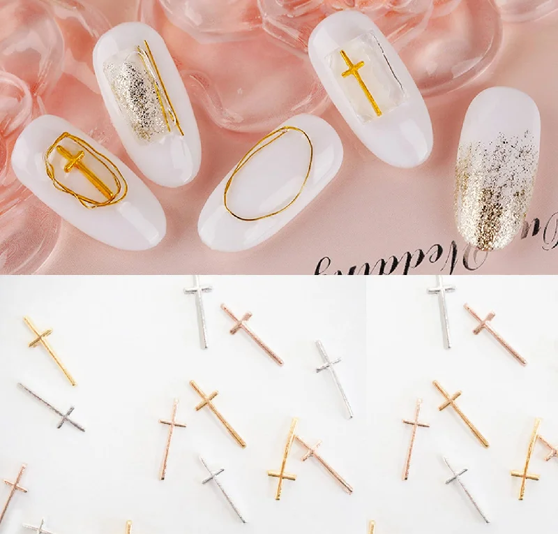 Nail art decoration carry-10 pcs Cross crucifix Nail Decals