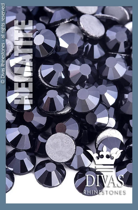 Nail rhinestone chill themes-COATED RHINESTONES - 'Hematite'