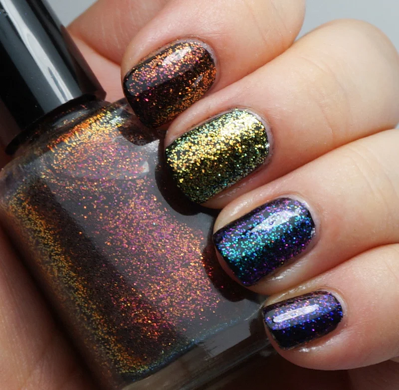 nail polish ridge lift-Pi!  - multichrome / colorshifting glitter top coats