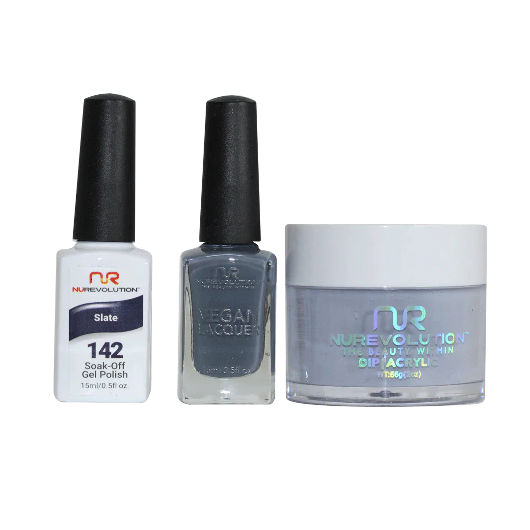 nail polish spire thrust-NuRevolution Trio set 142 Slate