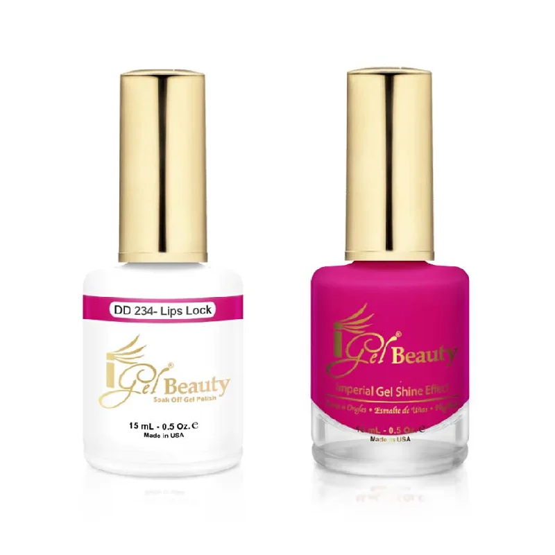 nail polish surf crash-iGel DD234 Gel Polish & Lacquer Duo (15ml) Lips Lock