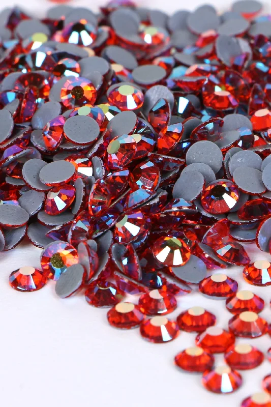 Nail rhinestone long glow-Hot Coral Rhinestones 16SS