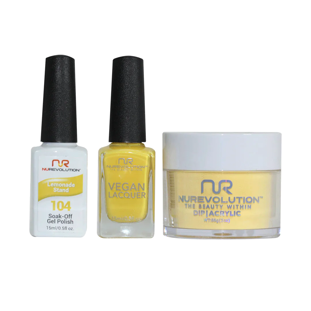 nail polish night fall-NuRevolution Trio set 104 Lemonade Stand