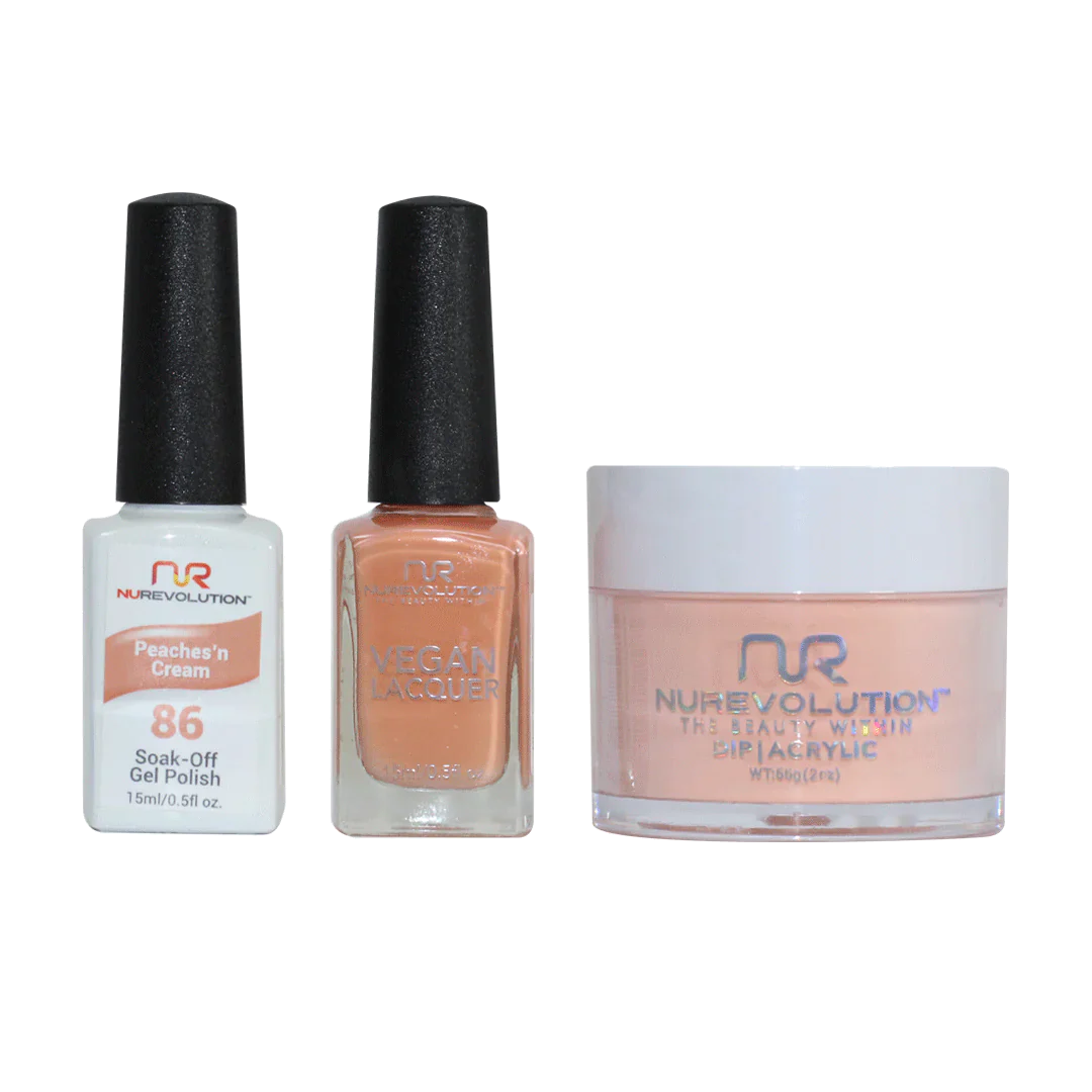 nail polish spark fly-NuRevolution Trio set 086 Peaches'n Cream