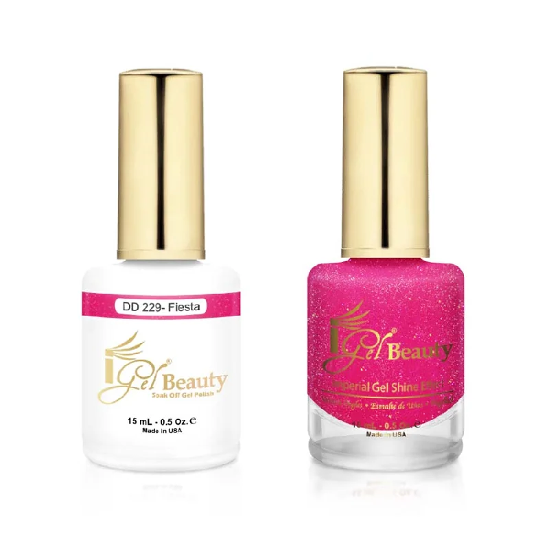 nail polish dune shape-iGel DD229 Gel Polish & Lacquer Duo (15ml) Fiesta