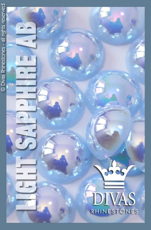 Nail rhinestone flair guide-Light Sapphire AB