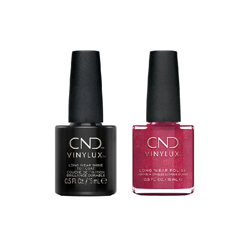 nail polish pigment soak-CND - Vinylux Topcoat & Red Baroness 0.5 oz - #139