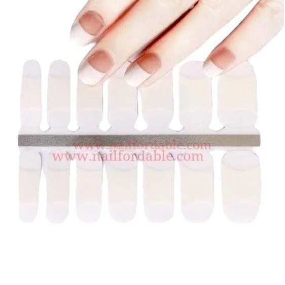 nail repair with primer-finish polish-Half Nail French tips