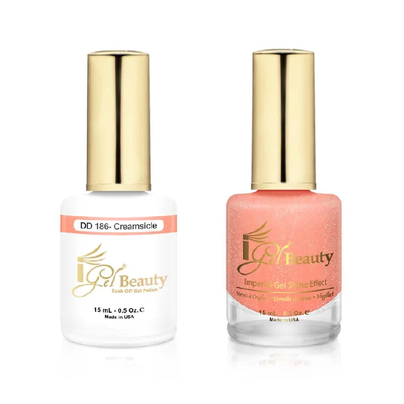 nail polish gulf sweep-iGel DD186 Gel Polish & Lacquer Duo (15ml) Creamsicle