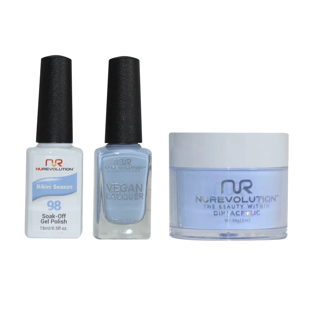 nail polish light spill-NuRevolution Trio set 098 Bikini Season