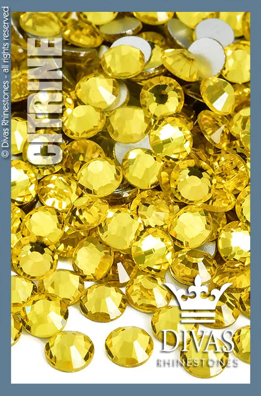 Nail rhinestone save tricks-CRYSTAL RHINESTONES - 'Citrine'