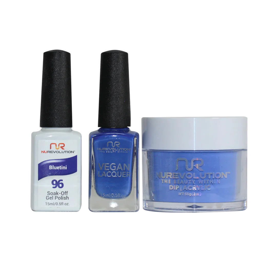 nail polish glow pulse-NuRevolution Trio set 096 Bluetini