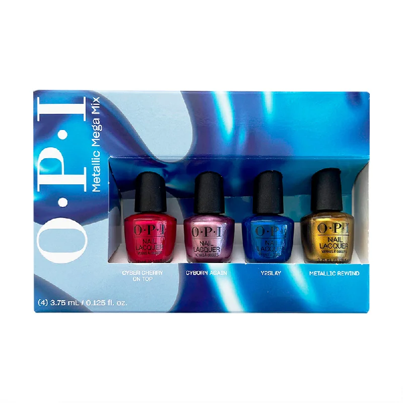 nail polish mound settle-OPI - Metallic Mega Mix 4pc Mini Pack