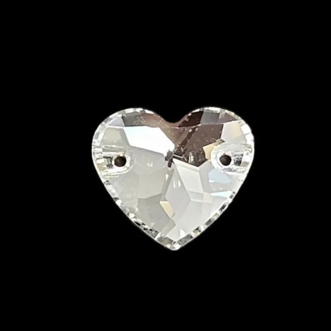 Nail rhinestone saga glow-Crystal Heart SHAPED Sew On Rhinestones