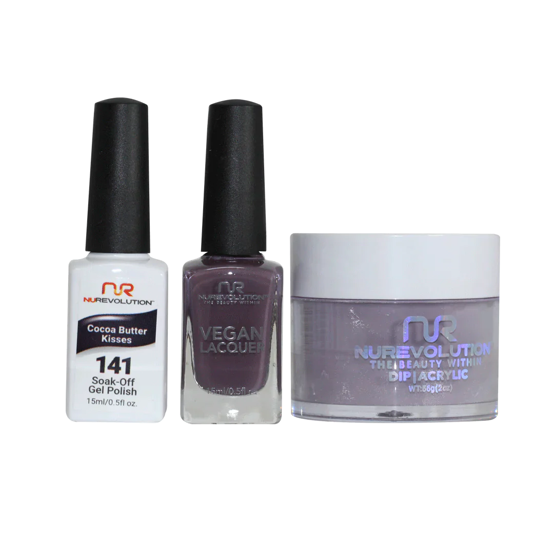 nail polish vault arc-NuRevolution Trio set 141 Cocoa Butter Kisses