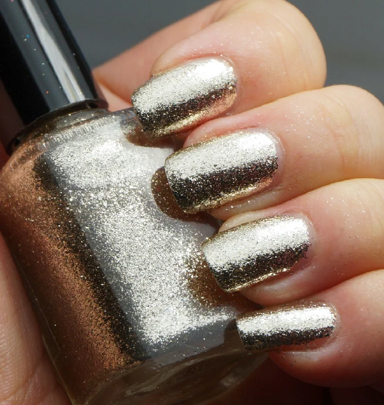 nail polish straw rustle-Putting on the Ritz - real silver flakie (mix of multiple sizes)