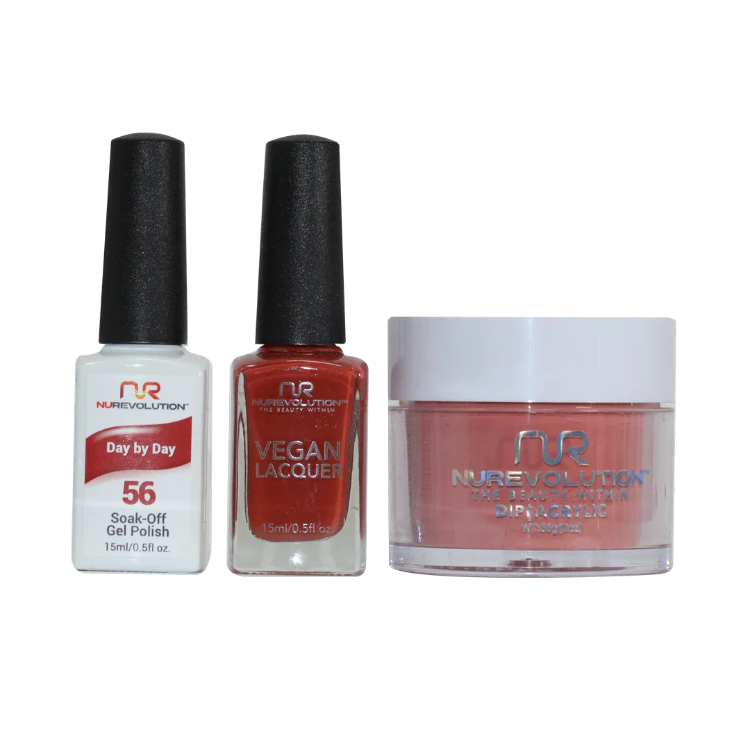 nail polish petal flutter-NuRevolution Trio set 056 Day by Day