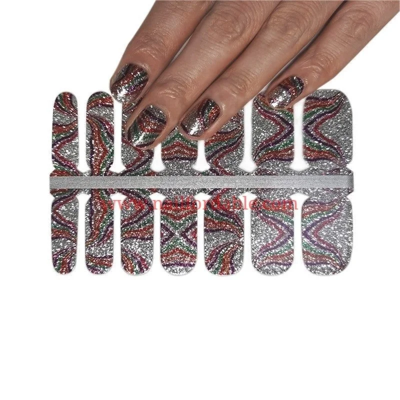 nail repair with guard-layer gel-Glittery vibes