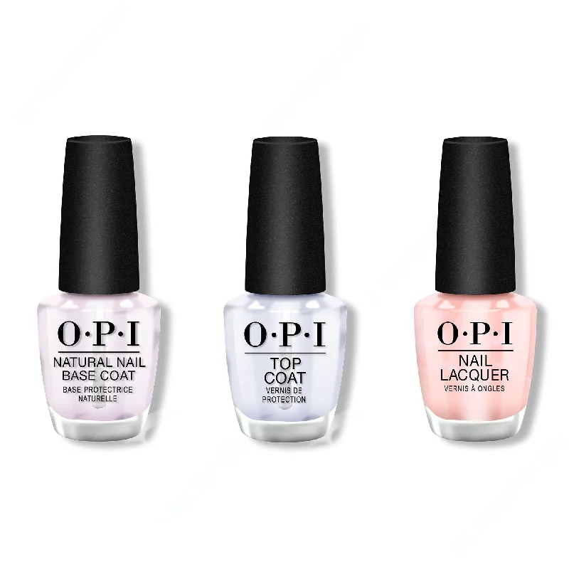 nail polish fog drift-OPI - Nail Lacquer Combo - Base, Top & Rosy Future 0.5 oz - #NLS79