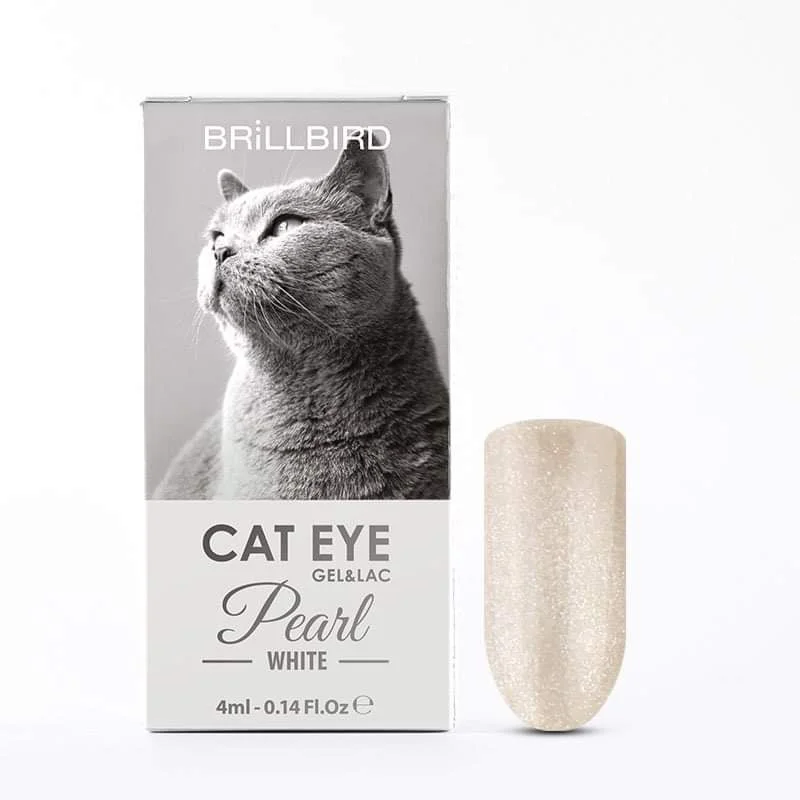 Nail art decoration shout-Cat eye - Pearl White