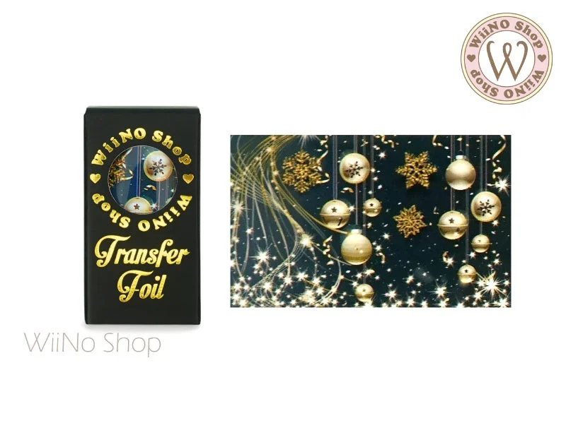 Nail art decoration grid-Golden Christmas Nail Transfer Foil (XS-B-04)